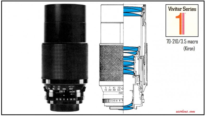 Vivitar VMC 70-210/3.5 optical scheme (kiron)